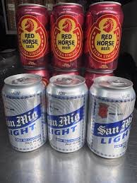 Red Horse and San Mig cans